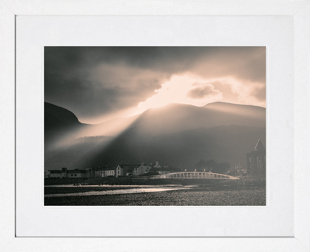 Changing Weather at Newcastle, County Down Frame White