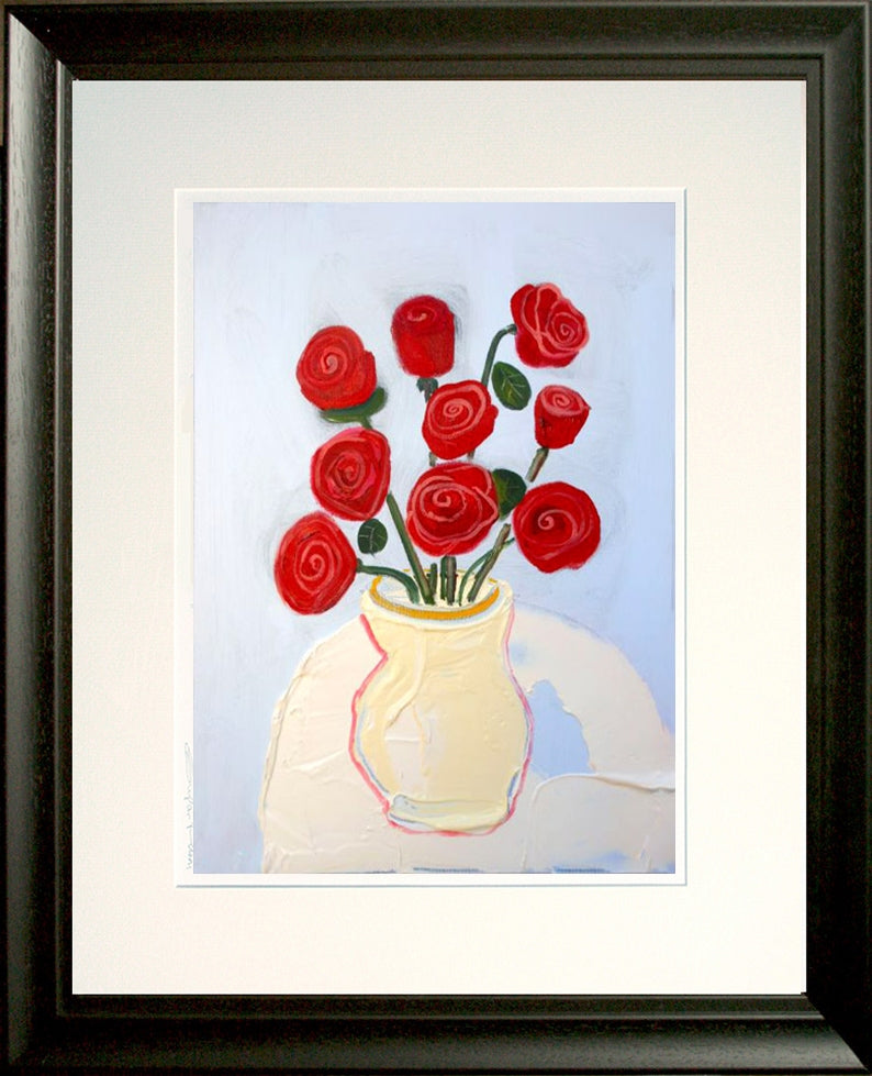 Print - Cheesecake Roses - Framed