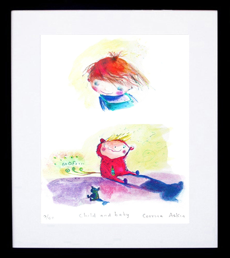 Child And Baby Black frame