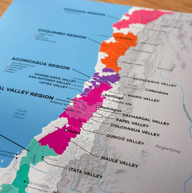 Wine Map - Chile
