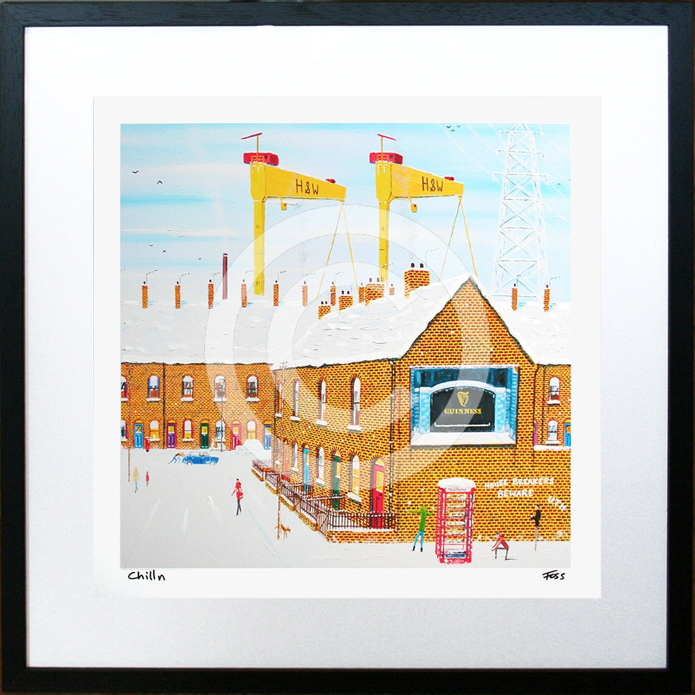 Print - Chillin-40 x 40-Black Frame