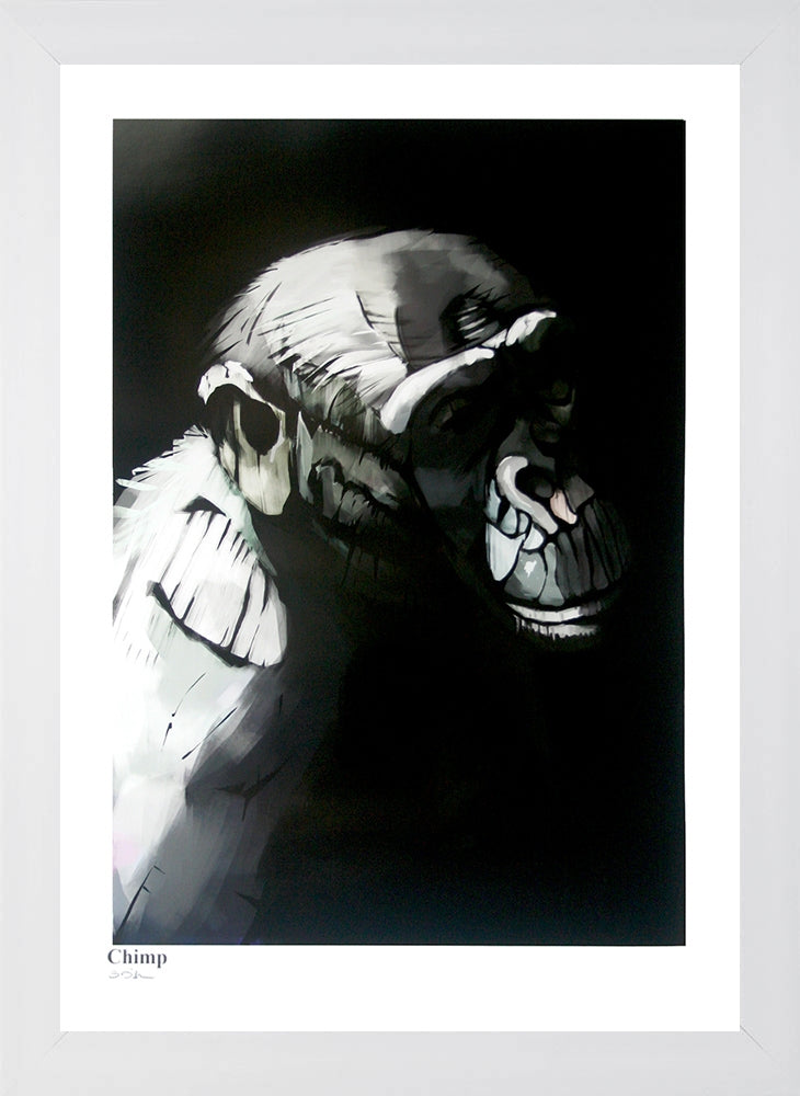 Ape Series - Chimp White Frame