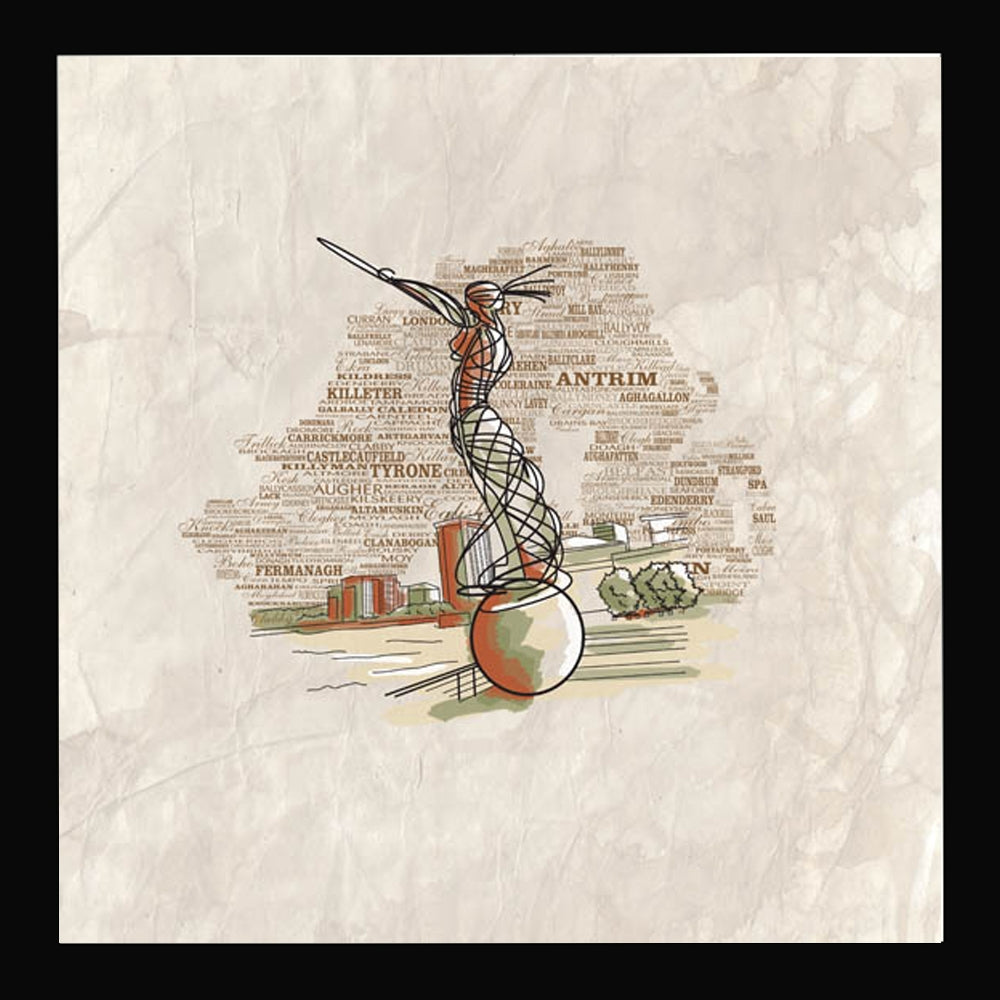 Beacon Of Hope Sculpture, Belfast Black Frame