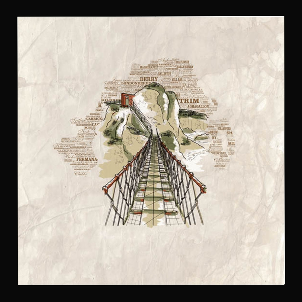 Carrick-a-rede Rope Bridge II, Antrim Coast Black Frame