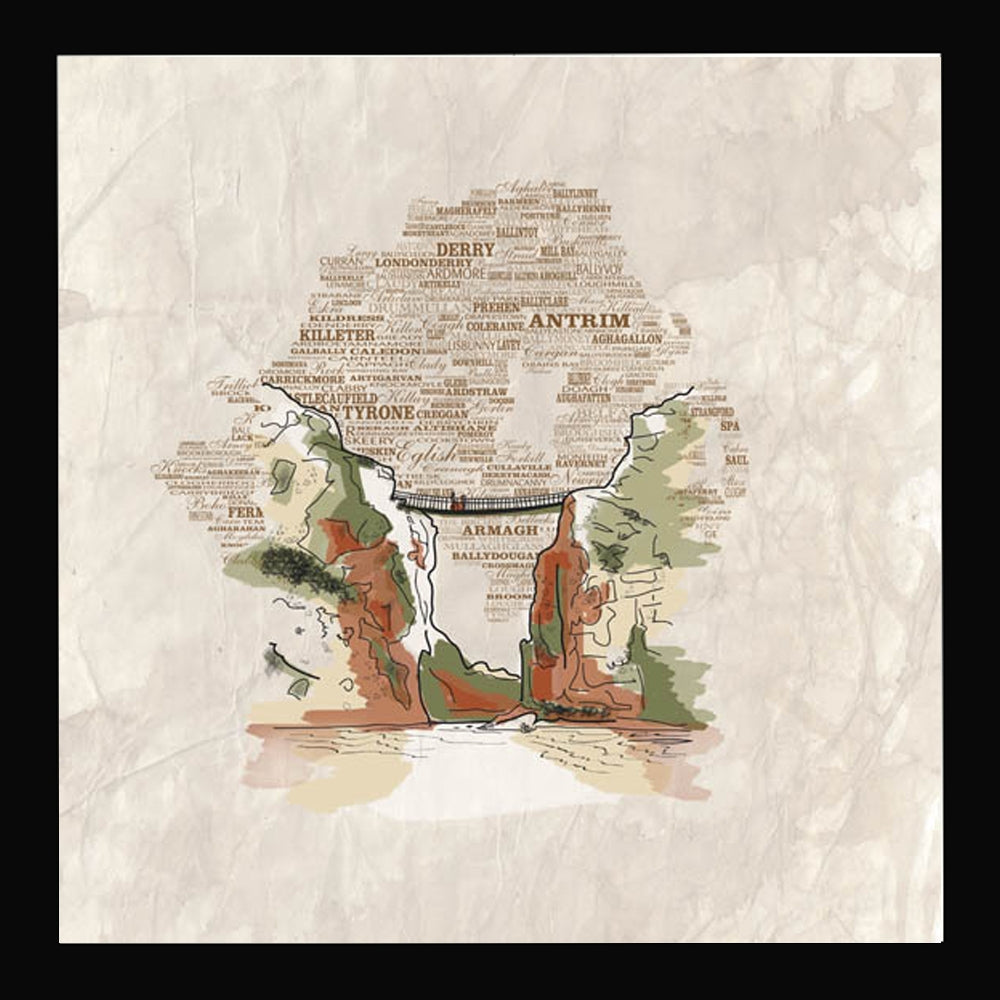 Carrick-a-rede Rope Bridge I, Antrim Coast Black Frame