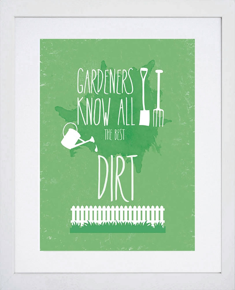 Gardeners Know White Frame