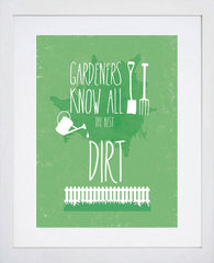 Gardeners Know White Frame