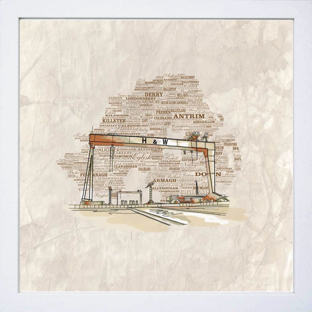 Belfast - Harland And Wolff White Frame