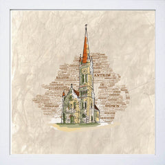 North Down - St Colmcilles Church Holywood White Frame