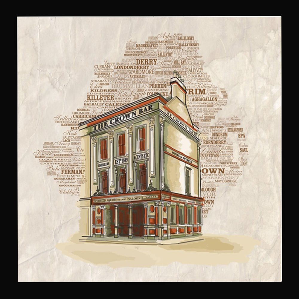 Crown Bar, Belfast Black Frame