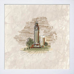 Belfast - Albert Clock White Frame
