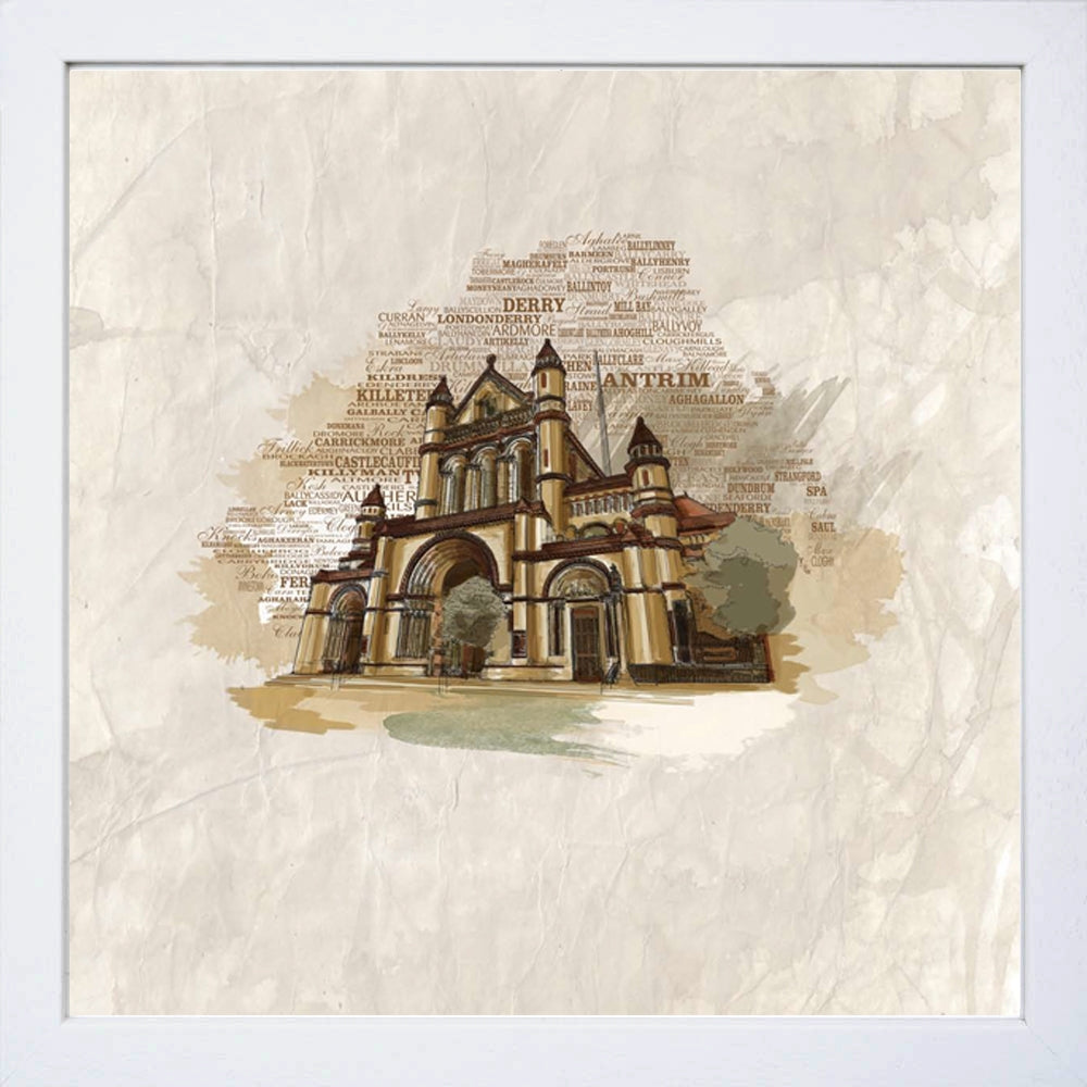 Belfast - St Anne's Cathedral White Frame