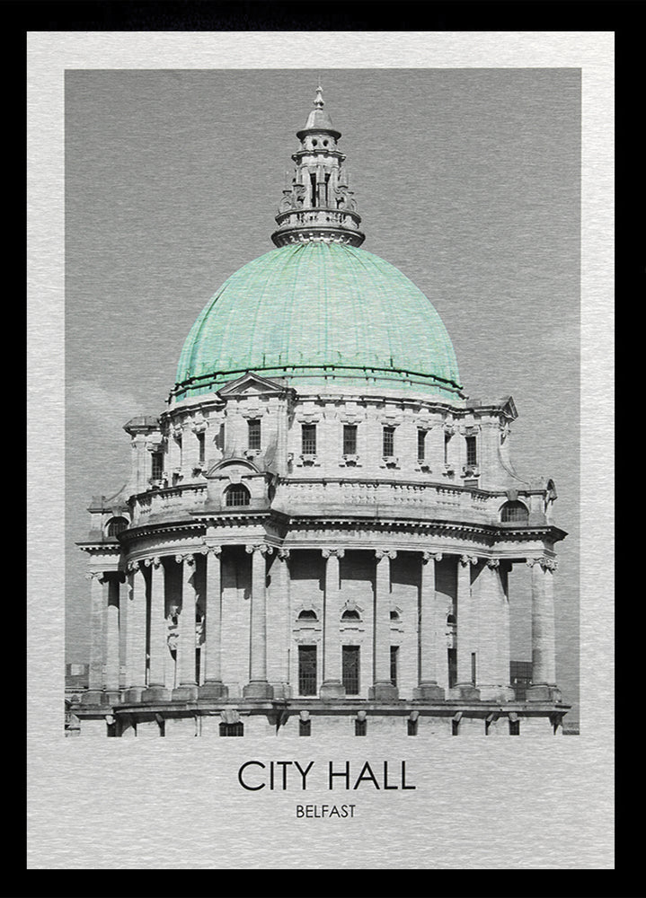 Belfast - City Hall-50 x 70-Black Box Frame
