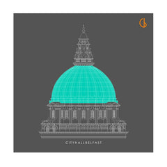 City Hall Belfast Unframed 15x15
