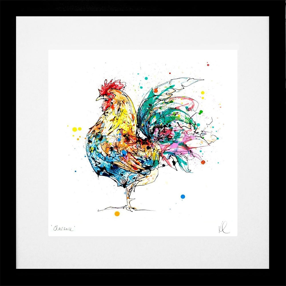 Print Open Edition Animals - Clarence-30 x 30-Black Box Frame (With Mount)