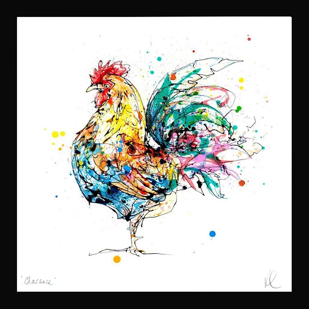 Print Open Edition Animals - Clarence-30 x 30-Black Box Frame (No Mount)