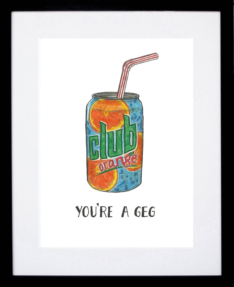 Drinks - Club Orange Black frame