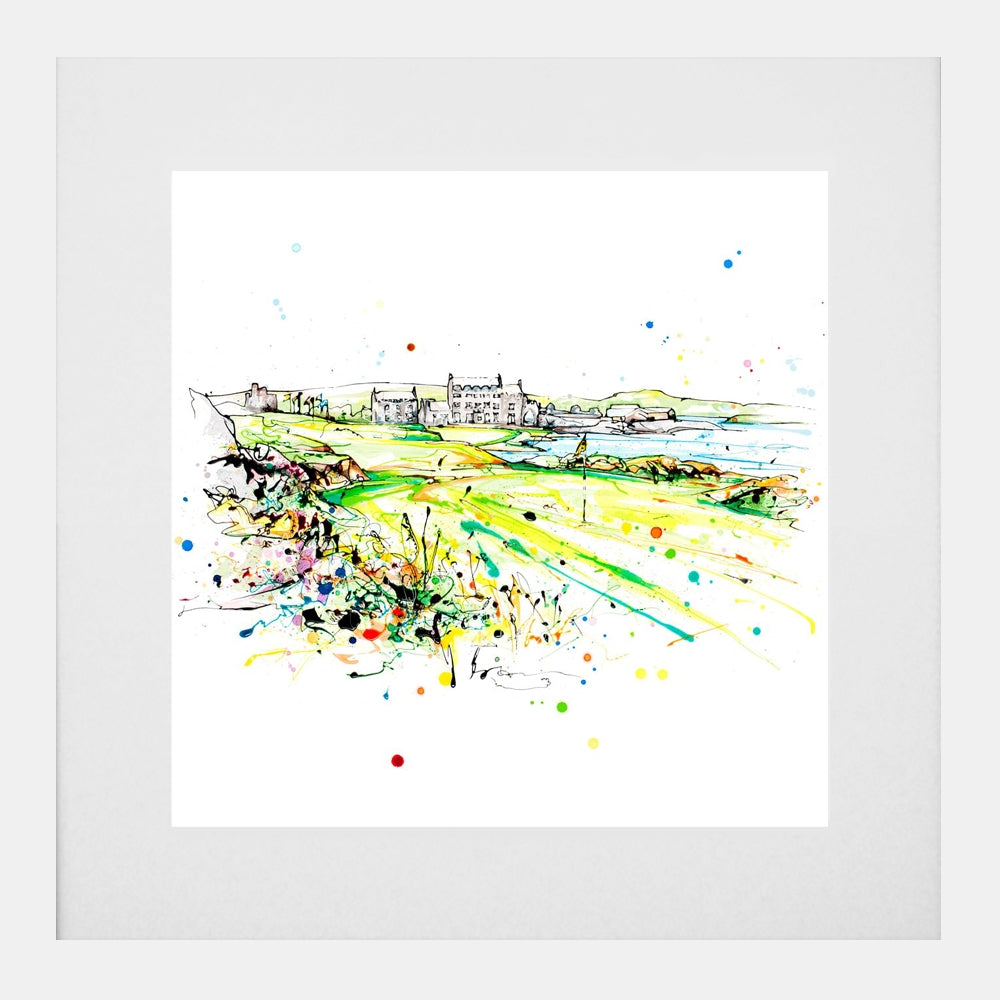 Print Open Edition Golf - Clubhouse at Ardglass II-30 x 30-White Box Frame (With Mount)