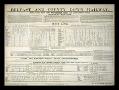 Ireland Co Down - Train Timetable - Belfast and Co Down Railway (FB) 30x40