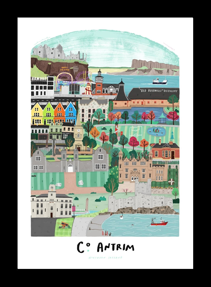 Places - County Antrim - Black Frame