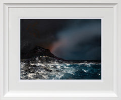 Print - Coast Guard Cottages Chunky White Frame