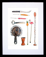 Drinks Cocktail - Accessories Black Frame