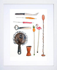 Drinks Cocktail - Accessories White Frame