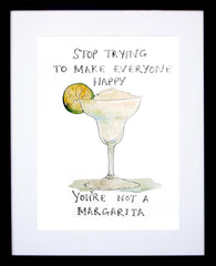Drinks Cocktail - Margarita Black Frame