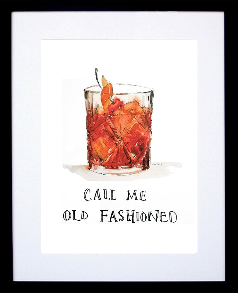 Drinks Cocktail - Old Fashioned Black Frame