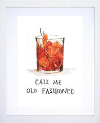 Drinks Cocktail - Old Fashioned White Frame