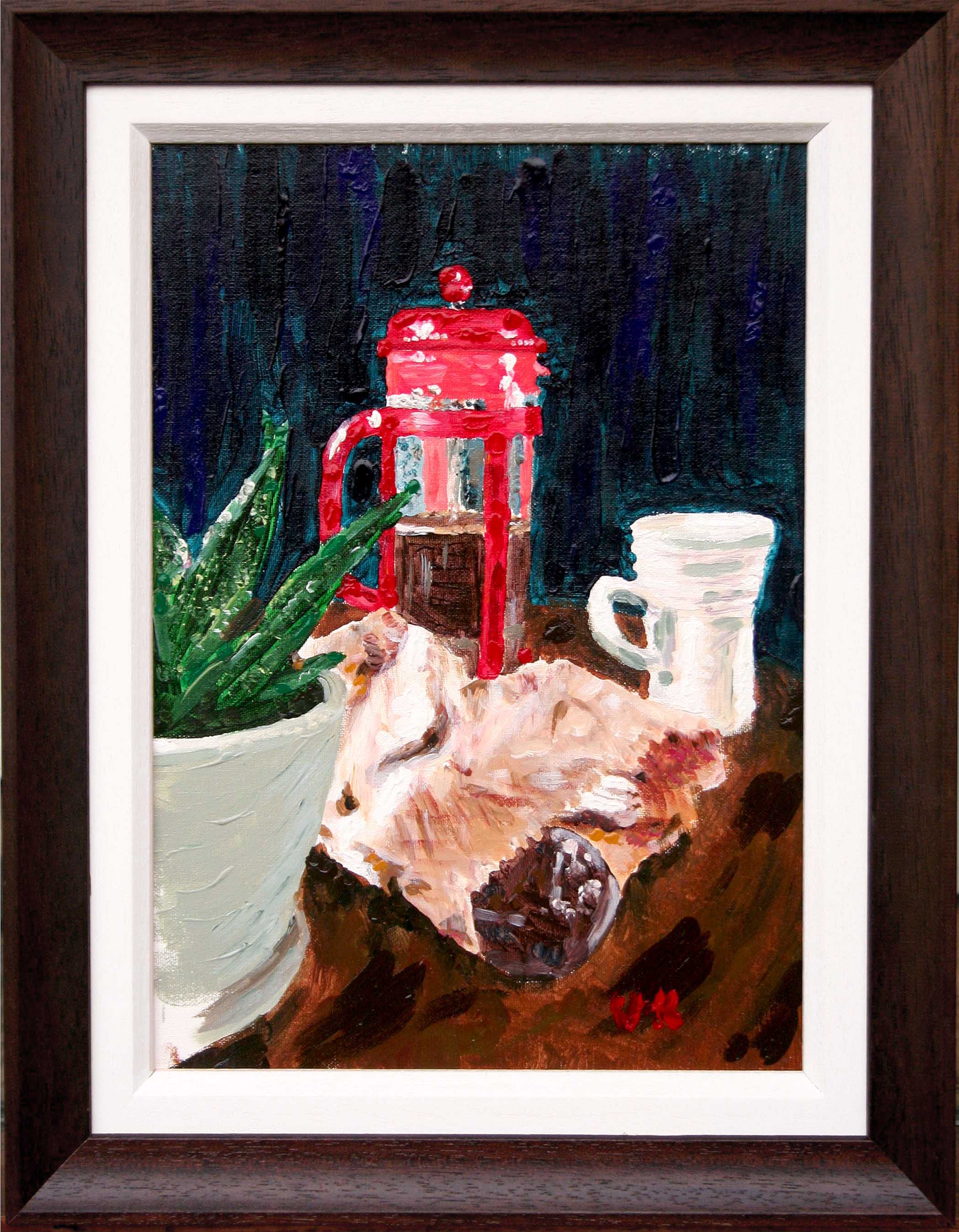 Cactus And Coffee Framed