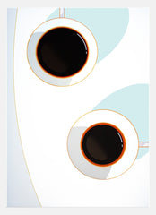 Coffee For Two White Frame