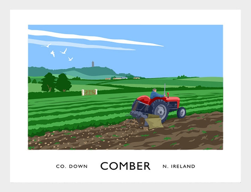 Co Down - Comber Potatoes Frame White 70x50