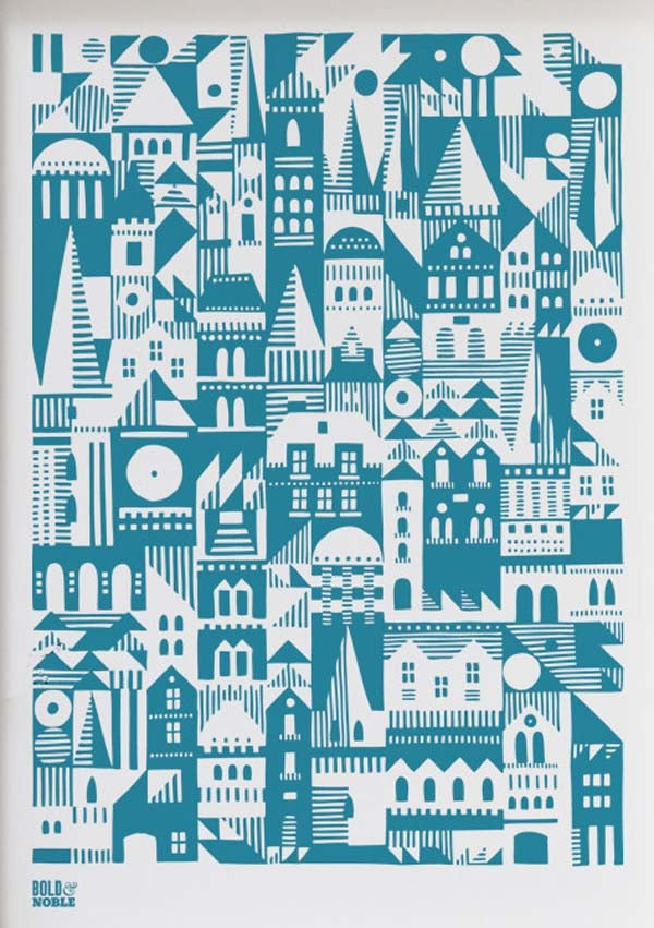 Pattern - Coming Home in Blue Unframed