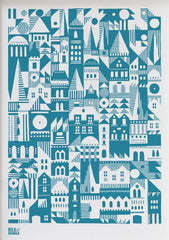 Pattern - Coming Home in Blue Unframed