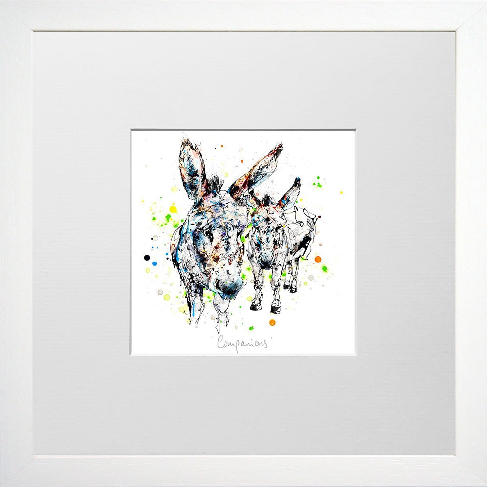 Print Open Edition Animals - Companions-12 x 12-Small Flat White Frame