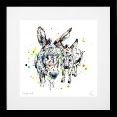 Print Open Edition Animals - Companions-30 x 30-Black Box Frame (With Mount)