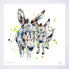 Print Open Edition Animals - Companions-30 x 30-White Box Frame (No Mount)