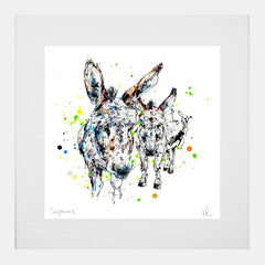 Print Open Edition Animals - Companions-30 x 30-White Box Frame (With Mount)