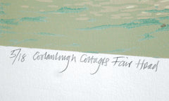 Linocut Print - Co Antrim Coolanlough Cottages