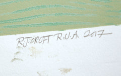 Linocut Print - Co Antrim Coolanlough Cottages