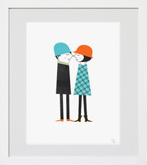 Couple II White Frame