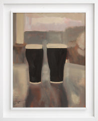 Original - A Couple Of Guinness - Framed