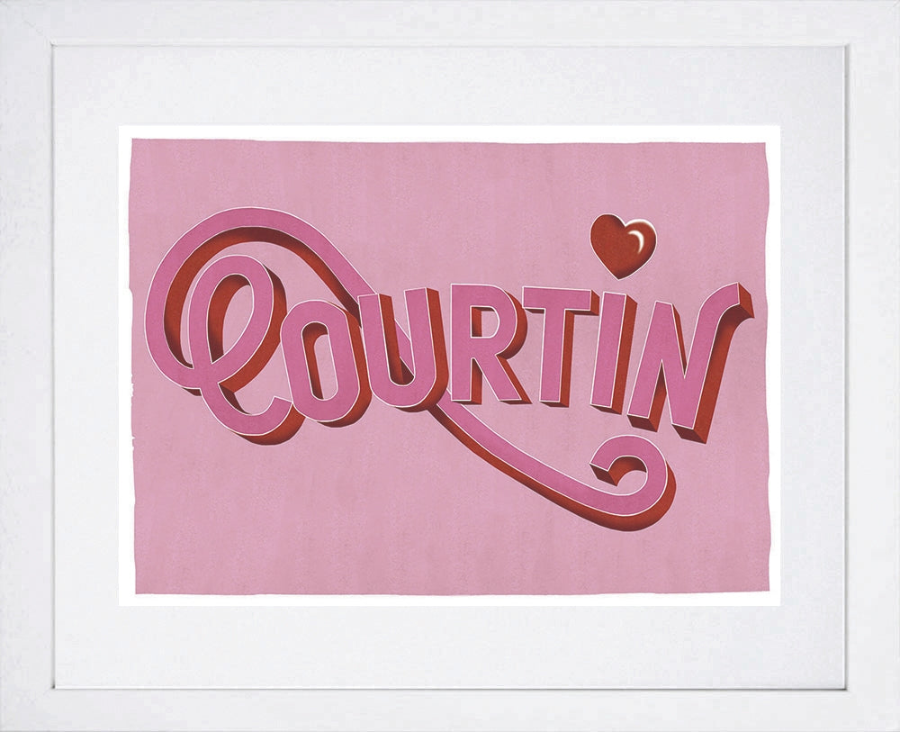 Northern Irish Slang - Courtin White Frame