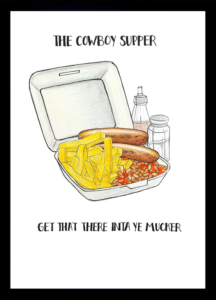 Food - Cowboy Supper-A2 - Black Box Frame