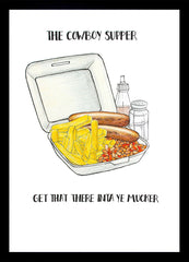 Food - Cowboy Supper-A2 - Black Box Frame