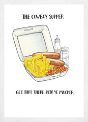 Food - Cowboy Supper-A2 - White Box Frame