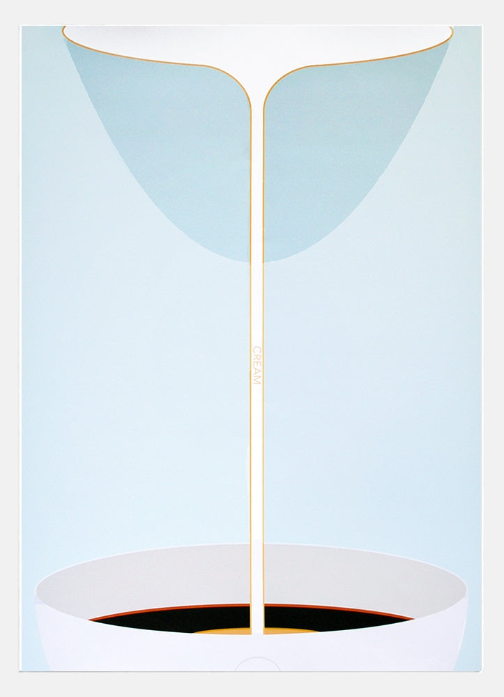 Cream Pour White Frame