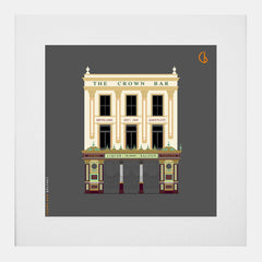 Belfast Crown Bar-29 x 29-White Box Frame