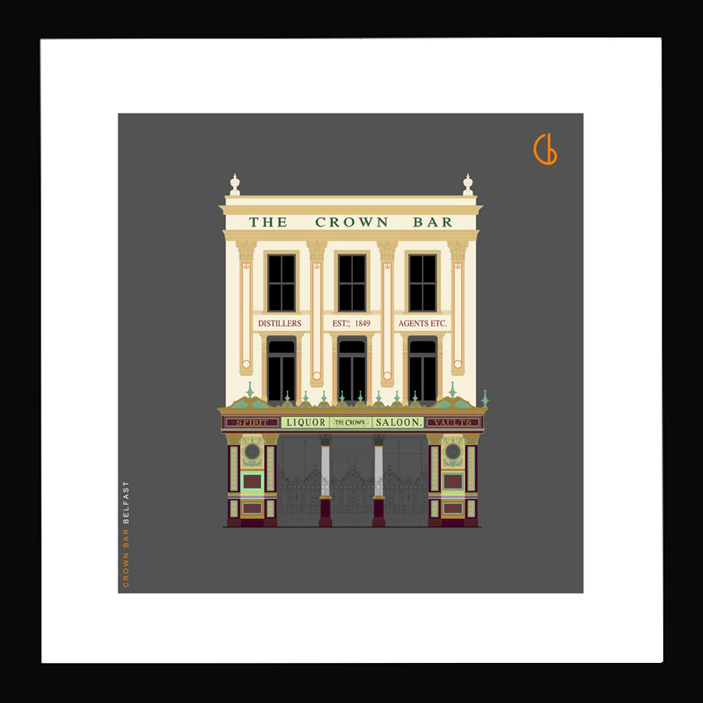 Crown Bar Belfast Black frame 29 x 29